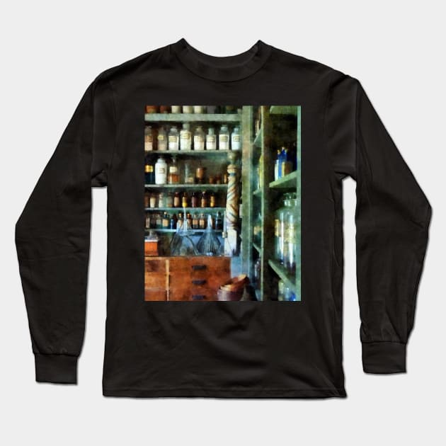 Pharmacist - Back Room of Drug Store Long Sleeve T-Shirt by SusanSavad